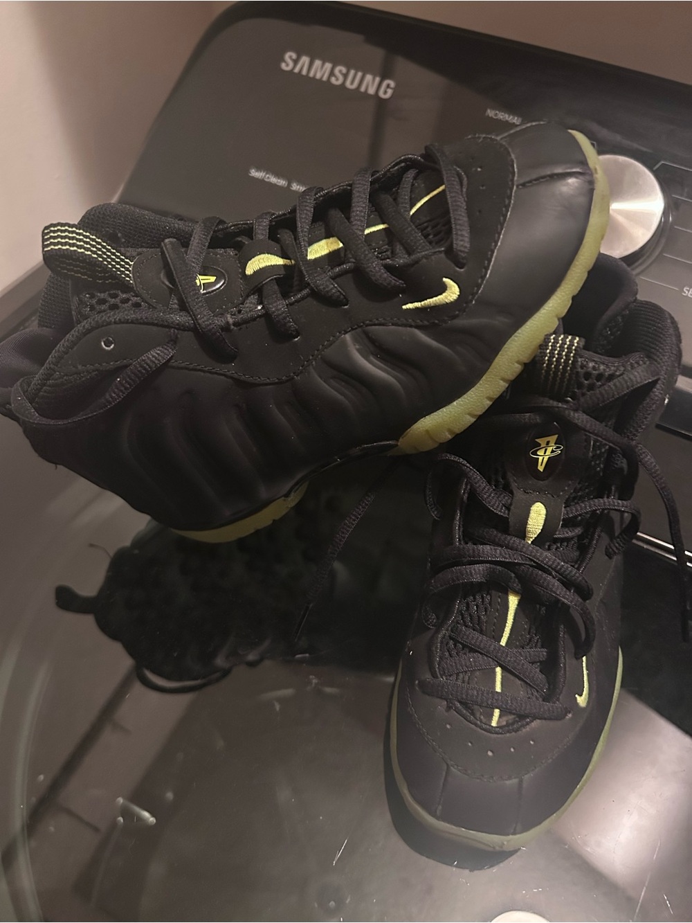 Nike Black and Volt Foamposites